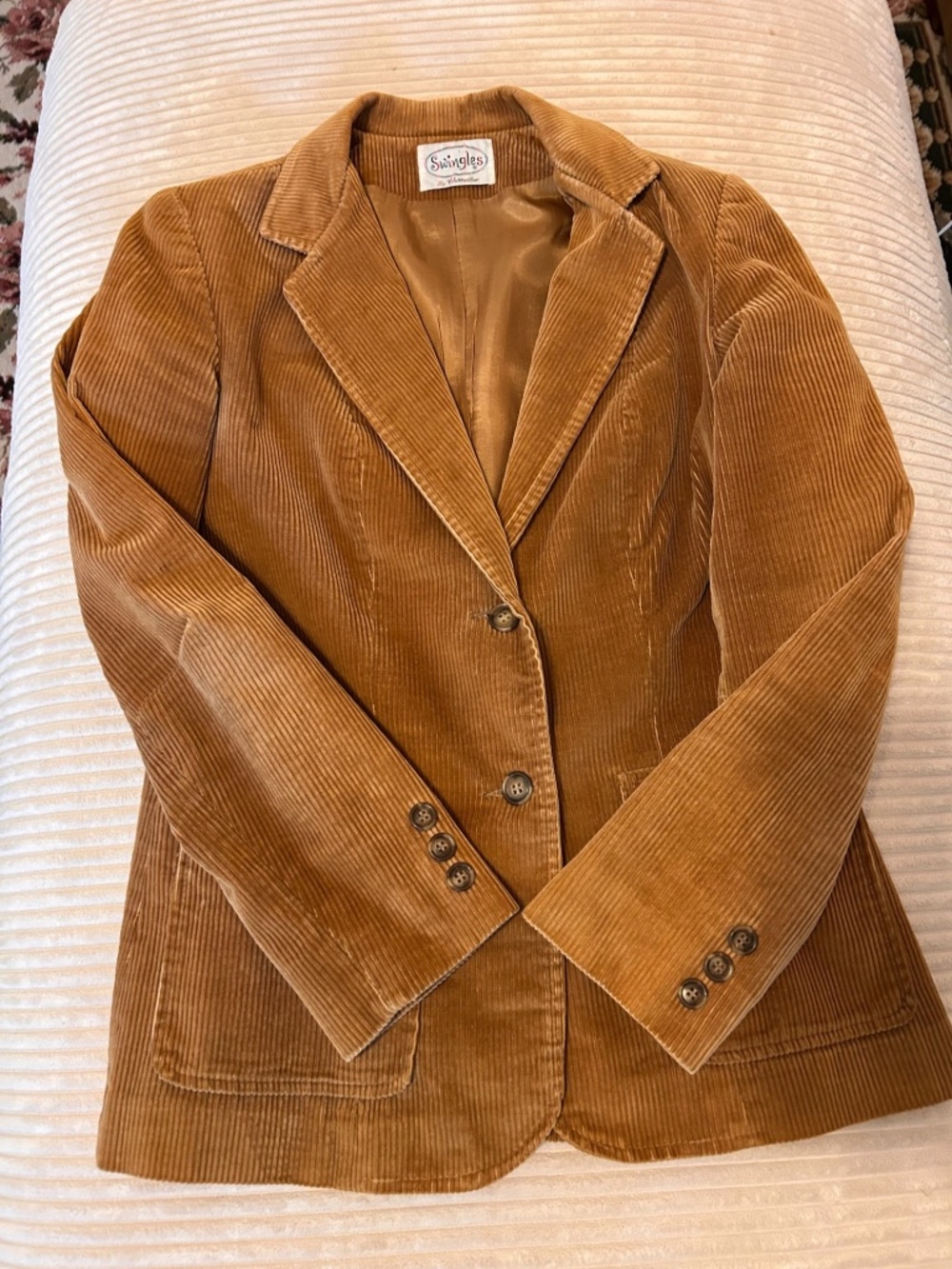 Vintage Swingles by Character Brown Corduroy Blazer Jacket 70s - Picture 4 of 7